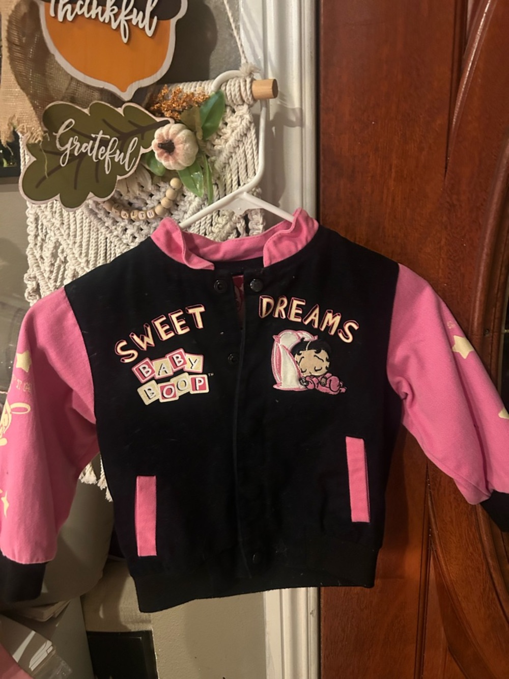 Betty Boop Black and Pink "Sweet Dreams" Kids Jacket
